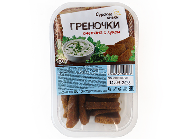 Сурские гренки Сметана с луком (100 гр) в Орле